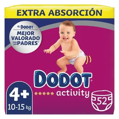 Dodot Activity 4+ 52 und T-4+, 9-14K 52 Uds Pañales