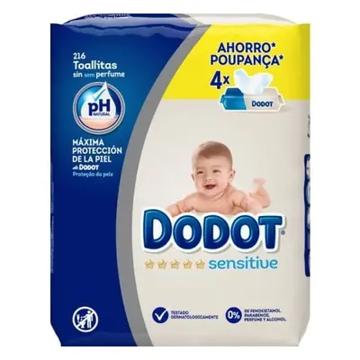 DTOS EXTRA!! Dodot Sensitive 1 und 4X54 256 Uds Toallitas Infantiles Sin Perfume