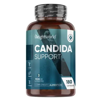 Candida Support - 180 cápsulas Suplemento de Origen Natural con Probióticos para Combatir la Can