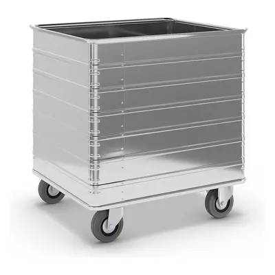 ZARGES Carro caja de aluminio, capacidad 230 l, con perfil del borde y del fondo