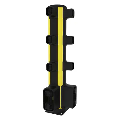 Axelent Bolardo de esquina anticolisión para peatones X-Protect, altura 1160 mm, 8 conexiones, e