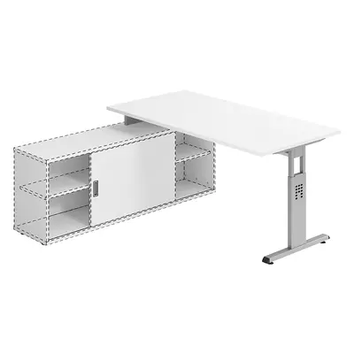 FINO - Escritorio como superficie de apoyo, A x P 1600 x 800 mm, blanco