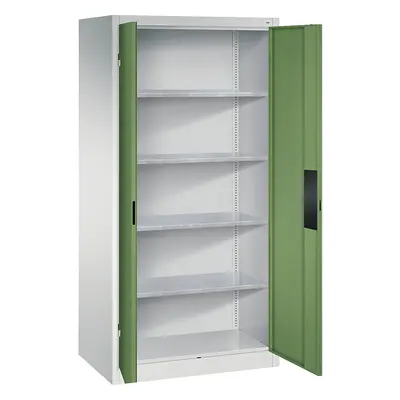 C+P Armario de taller para cargas pesadas, anchura 930 mm, profundidad 600 mm, puerta en verde r