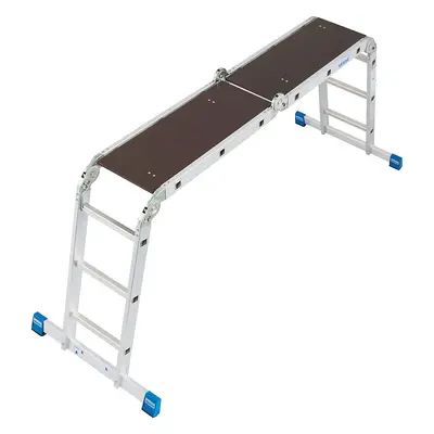 KRAUSE Escalera universal articulada STABILO, se puede usar como escalera de mano o de tijera y 