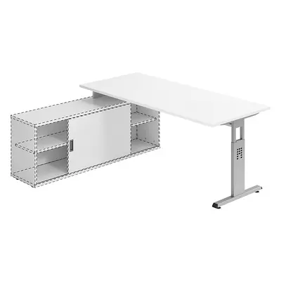 FINO - Escritorio como superficie de apoyo, A x P 1800 x 800 mm, blanco