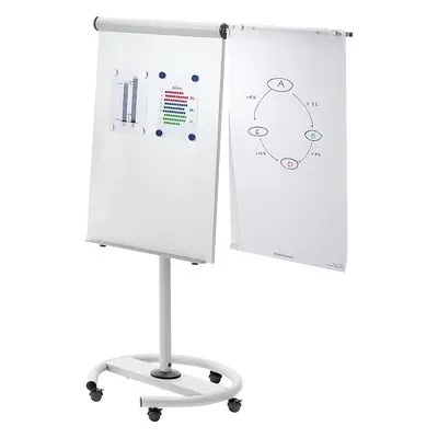 Flip-chart multiusos, móvil, sentado, como mesa, panel de A x H 680 x 1040 mm