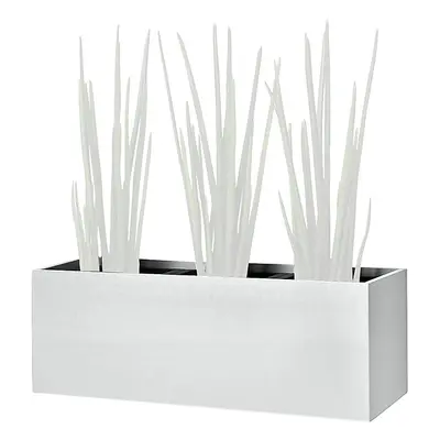 Recipiente para plantas, a la altura de las rodillas, para 3 plantas, gris luminoso