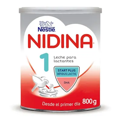 Leche en polvo para lactantes inicio nidina bote 800 gr