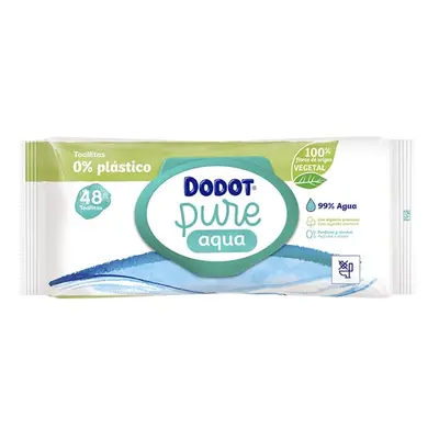 Toallitas aqua pure plastic free dodot 48 uds.