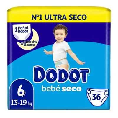 Pañal bebé seco value pack talla 6 dodot 36 uds