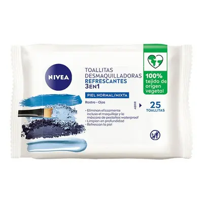 Toallitas desmaquillantes nivea 3 en 1 piel normal envase 40 uds