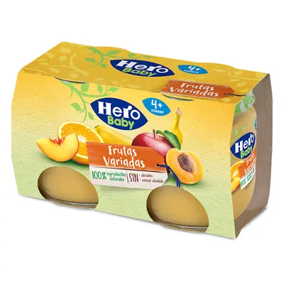 Tarrito frutas variadas hero 2x120 gr