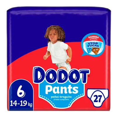 Dodot pants pañal-braguita talla 6, 27 pañales, 15kg+