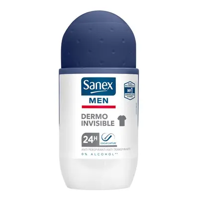 Desodorante roll-on para hombre sanex men dermo invisible 24h antitranspirante 50ml