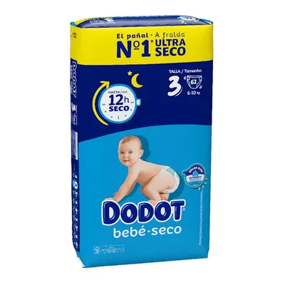 Dodot bebé seco value pack talla 3 - 62 uds.