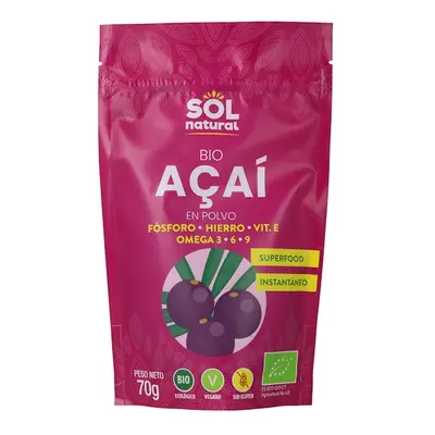 Açaí En Polvo Sol Natural 70 Gr