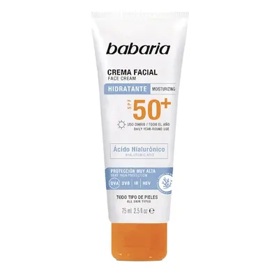 Crema Facial Hidratante Ácido Hialurónico SPF 50+ Babaria 75Ml