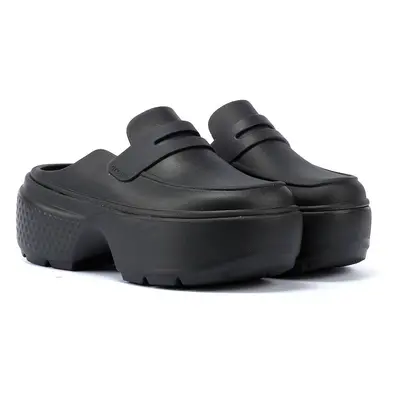 Crocs Stomp Mocasines Negros Para Mujer