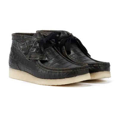 Clarks Originals Wallabee Boot Harajuku Botas Negras De Cuero Para Mujer