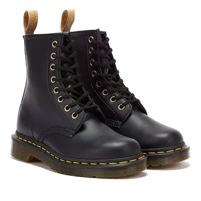 Dr. Martens 1460 Botas Negras Para Mujer De Cuero Vegano Felix Rub Off