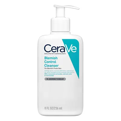 CeraVe Blemish Control Limpiador Facial con 2% de Ácido Salicílico y Niacinamida para pieles con tendencia a las manchas 236ml