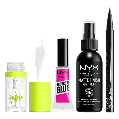 NYX Professional Makeup Iconic Hero Lip, Eye and Face Bundle