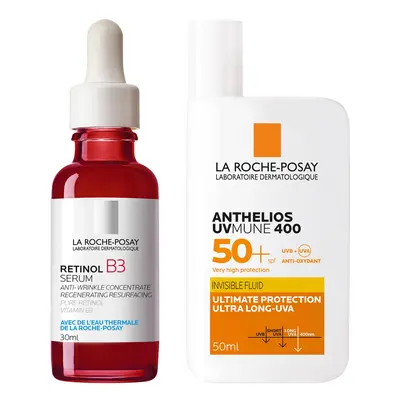 La Roche-Posay Anti-Wrinkle Correct + Protect Duo Set: Retinol Serum and SPF50+