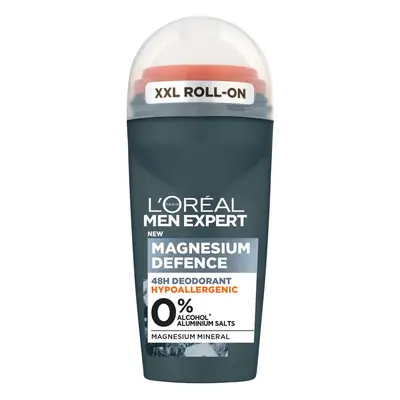 Desodorante roll-on hipoalergénico 48 horas Magnesium Defence de L'Oréal Paris Men Expert 50 ml