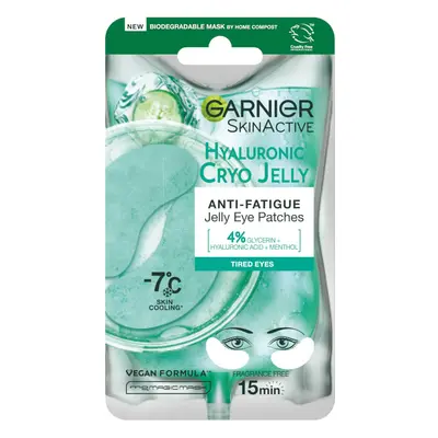 Garnier Anti-Fatigue Hyaluronic Acid and Icy Cucumber Cryo Jelly Eye Patches