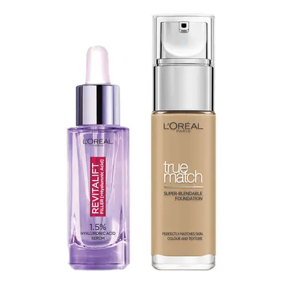 Dúo de sérum y base de maquillaje con ácido hialurónico True Match de L'Oréal Paris - 3W Golden Beige