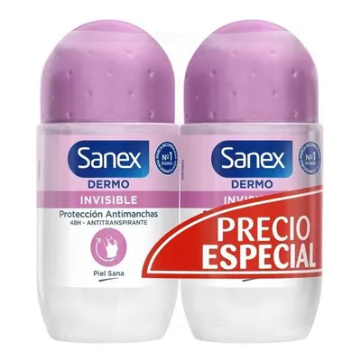 Sanex - Dermo Invisible Desodorante Roll-on Dúo 2 X 50 Ml