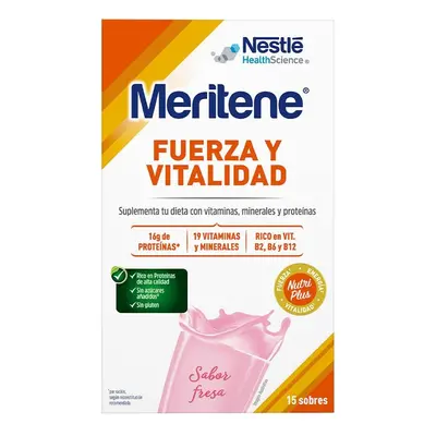 Meritene - Batido Sabor Fresa 15 Sobres