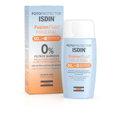 Isdin - Fotoprotector Fusion Fluid Mineral 0% Filtros Químicos Spf50+ 50 Ml