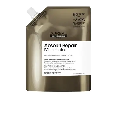 ABSOLUT REPAIR MOLECULAR champú profesional sin sulfatos para cabello dañado recarga 500 ml