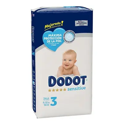 Dodot - Dodot Sensitive Talla 3 Pañales 6-10 Kg 56 U