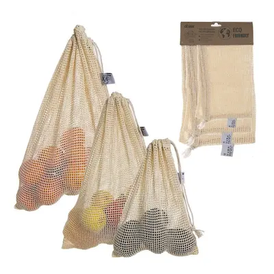 Set de 3 bolsas para la compra reutilizables