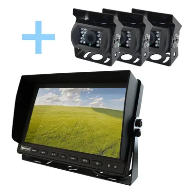 Kit de cámara trasera Yatek con monitor AHD de 10,1" + 3 cámaras 1080P para aparcamiento Yatek