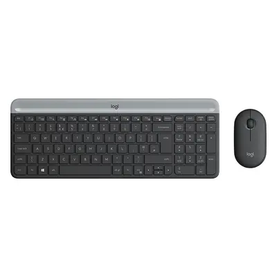 Logitech MK470 teclado Ratón incluido RF inalámbrico QWERTY Nórdico Grafito