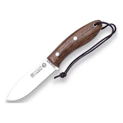 Cuchillo de supervivencia y caza "Canadiense" Joker CN114, mango Nogal, con funda de cuero, hoja