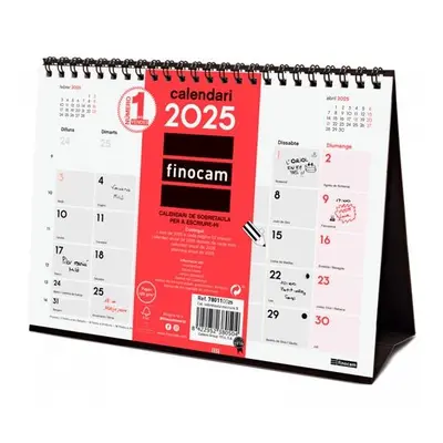 Finocam calendario de sobremesa para escribir s-210x150mm neutro 2025 catalán