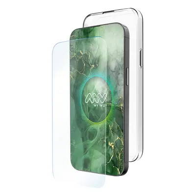 Myway funda compatible con apple iphone 16 + protector pantalla vidrio templado plano