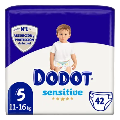 Dodot sensitive talla 5 pañales 11-16 kg 42 u