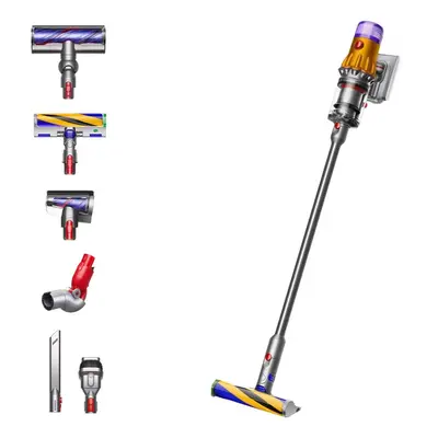 Dyson V12 Detect Slim Absolute aspiradora de mano Níquel, Amarillo Sin bolsa