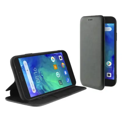 KSIX smart your tech Funda con Tapa para Xiaomi Redmi GO, Semirrígida, Standing, Negro