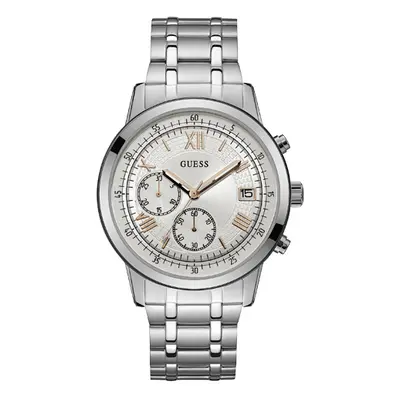 Guess Reloj Analógico para Hombre de Cuarzo con Correa en Acero Inoxidable W1001G1