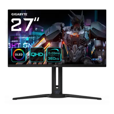 Aorus fo27q3 pantalla para pc 68,6 cm (27") 2560 x 1440 pixeles quad hd oled negro