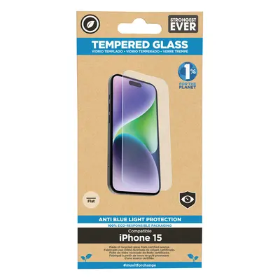 Muvit for change protector pantalla recycletek anti-blue light compatible con Apple iPhone 15 vi