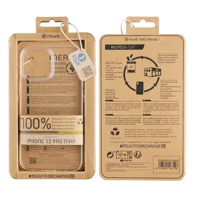 muvit for change Funda Apple iPhone 12 Pro MAX recycletek Transparente