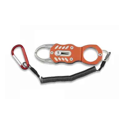 Herramienta de pesca extensible Albainox, longitud de 12 cm, color naranja, incluye mosquetón