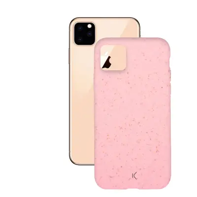 KSIX smart your tech Funda Ecológica para iPhone 11 Pro MAX, Semirrígida, Rosa